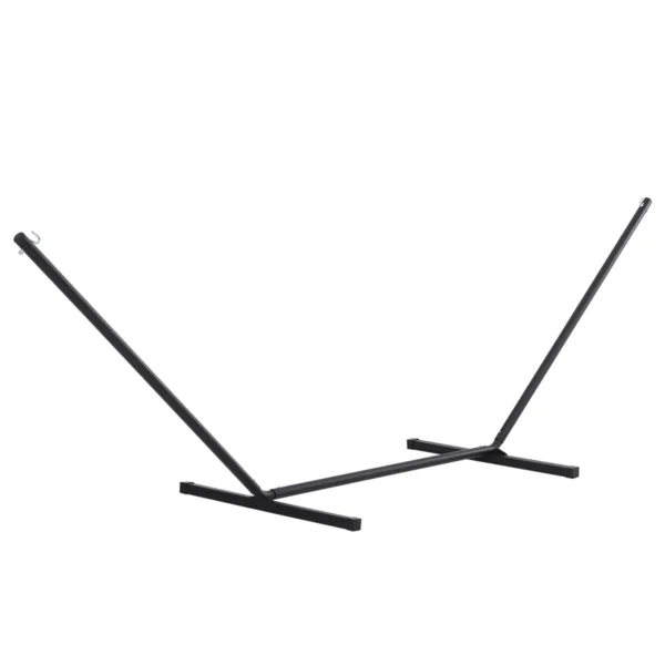 Soporte para Hamaca de Metal Estructura para Hamaca Carga 120 kg para Jardín Terraza Patio 360x92x112 cm Negro - Imagen 3