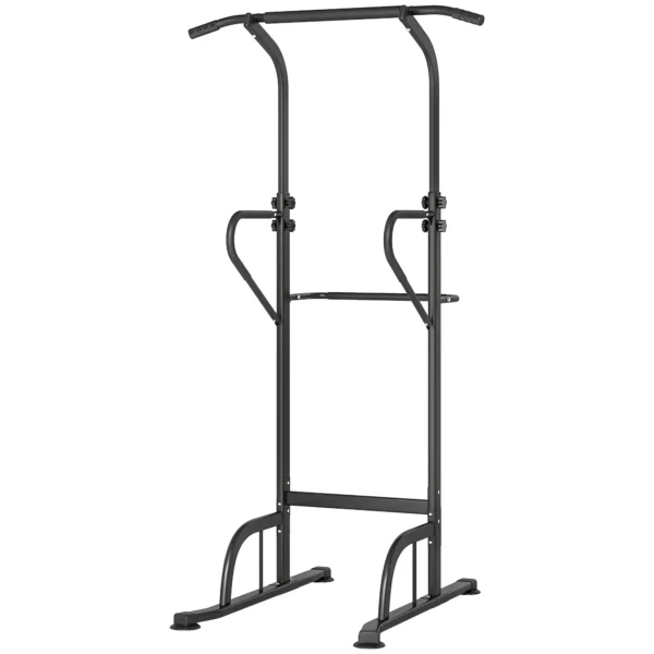 Barra de Dominadas Altura Regulable Estación de Fondos Resistente para Gimnasio en Casa Entrenamiento de Fuerza Blanco - Imagen 2