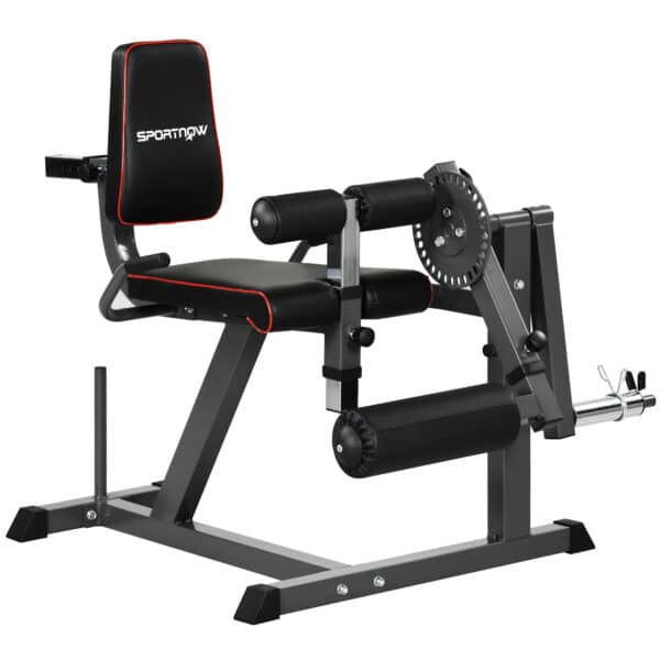 Máquina de Extensión y Curl de Piernas Ajustable con Carga de Placas para Entrenamiento de Cadera Muslos en Gimnasio - Imagen 12